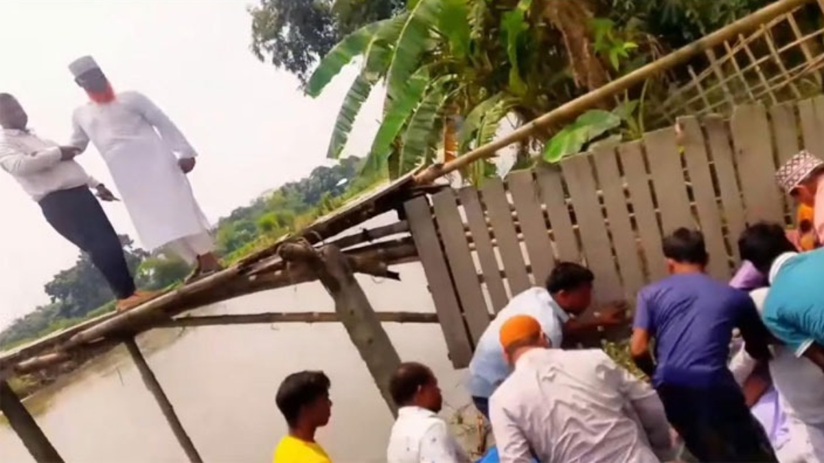সাঁকো ভেঙে নদীতে জামায়াত নেতাকর্মীরা, রক্ষা পেলেন এমপি