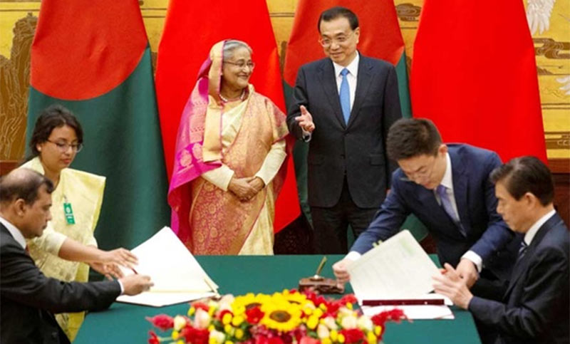 চীনের প্রধানমন্ত্রীর সঙ্গে বৈঠকে শেখ হাসিনা