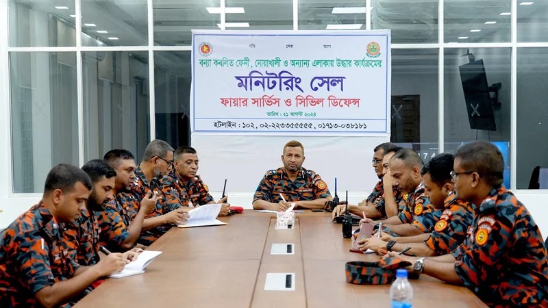 বন্যায় ফায়ার সার্ভিসের মনিটরিং সেল চালু