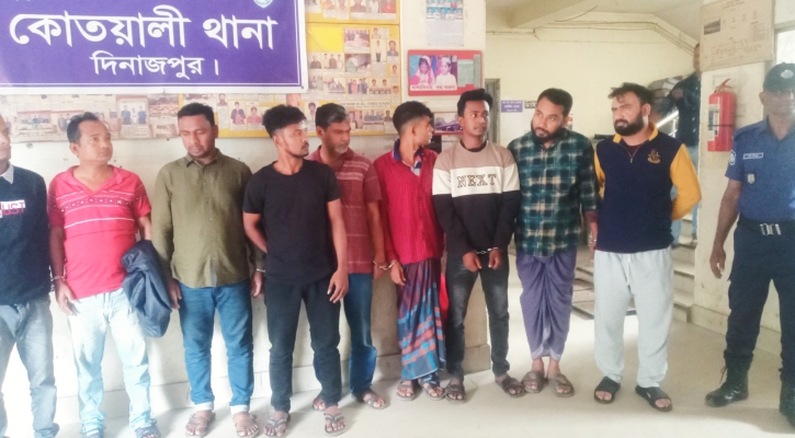 দিনাজপুরে ছাত্রলীগের ৭ নেতাকর্মী কারাগারে