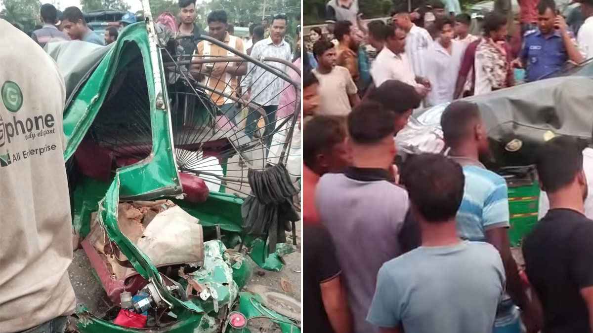 সিরাজগঞ্জে বাস-অটোরিকশার সংঘর্ষ, নিহত ৩