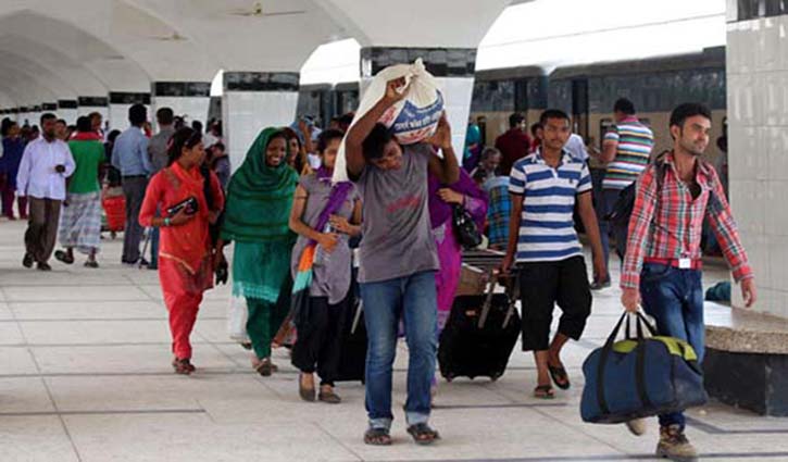 গত দুই দিনে ঢাকা ছেড়েছেন ৪১ লাখ মানুষ