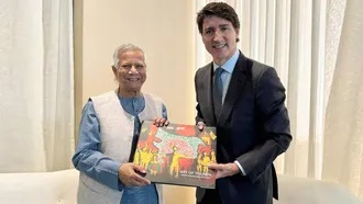 জাস্টিন ট্রুডোর সঙ্গে ড. মুহাম্মদ ইউনূসের সাক্ষাৎ