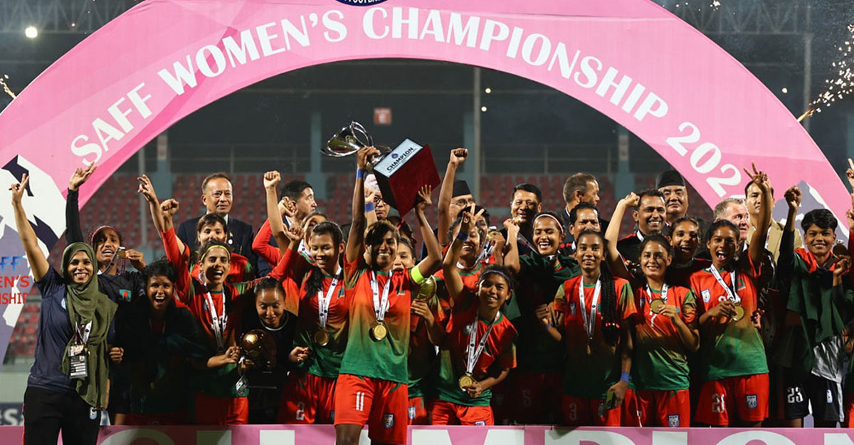 সাফজয়ী নারী ফুটবল দলকে আজ সংবর্ধনা দেবেন প্রধান উপদেষ্টা