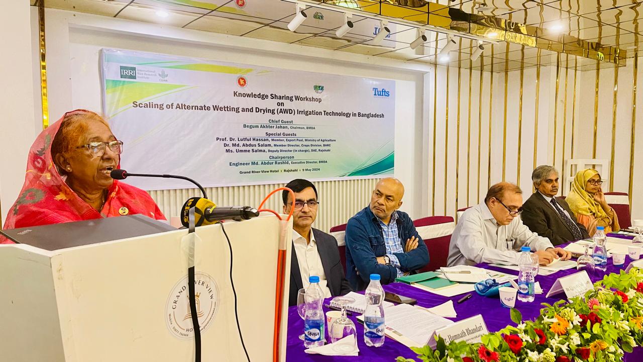 বরেন্দ্র অঞ্চলে ধান চাষে পানি সাশ্রয়ী সেচ পদ্ধতি নিয়ে কর্মশালা