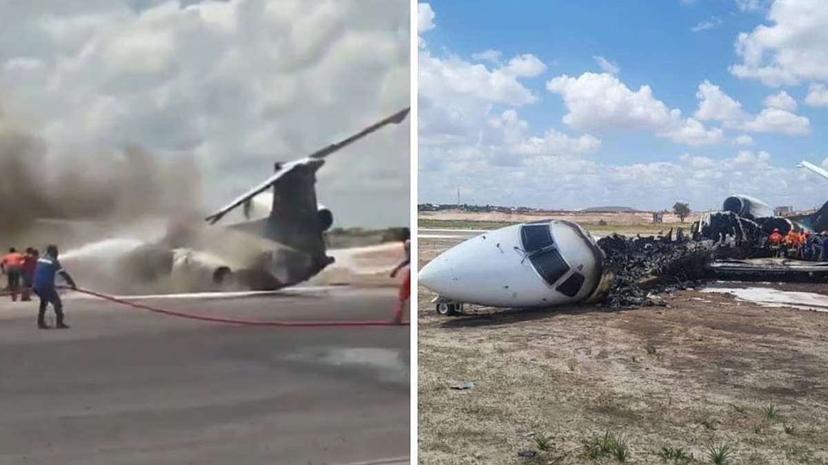 কঙ্গোতে রানওয়েতে বিমানে আগুন, বাঁচলেন মন্ত্রীসহ ১৯ যাত্রী