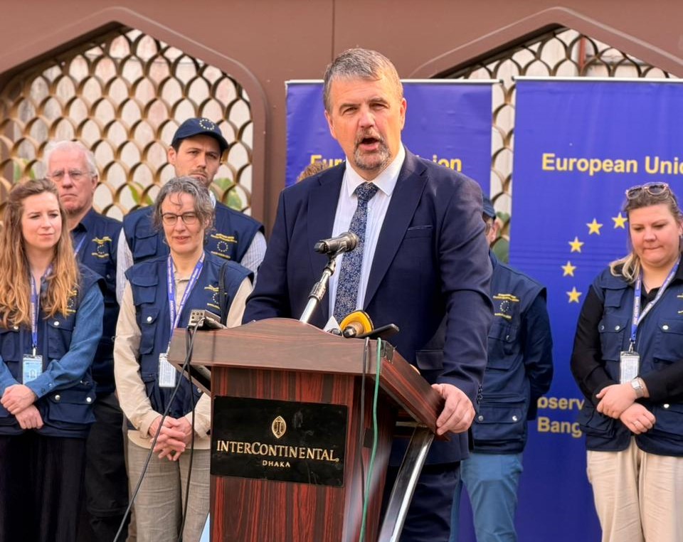 অংশগ্রহণমূলক ও গ্রহণযোগ্য নির্বাচন প্রত্যাশা ইইউ পর্যবেক্ষক দলের