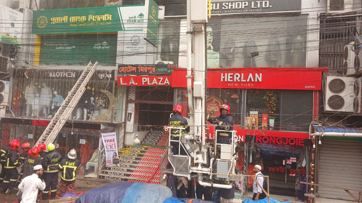 মিরপুরে বহুতল ভবনে ভয়াবহ আগুন