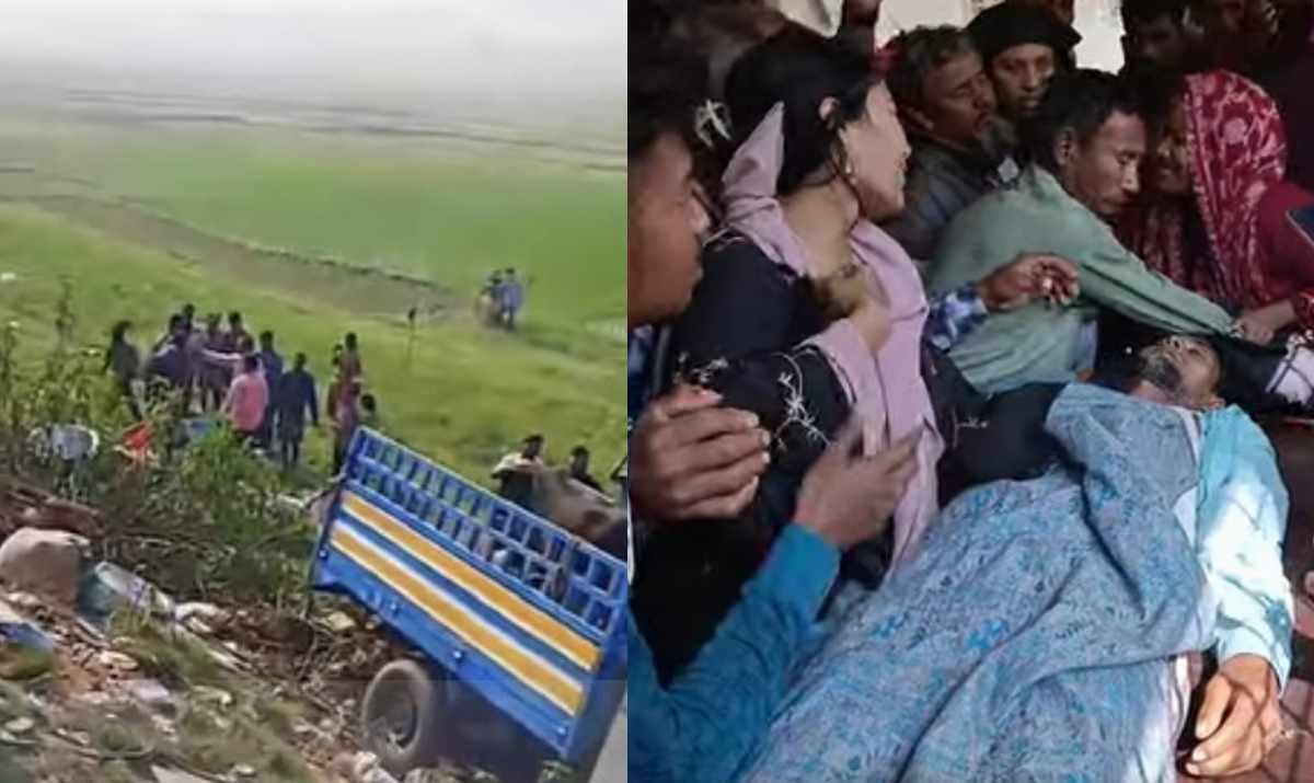 অষ্টগ্রামে পিকআপ ভ্যান খাদে পড়ে নিহত ২, আহত অন্তত ১৫