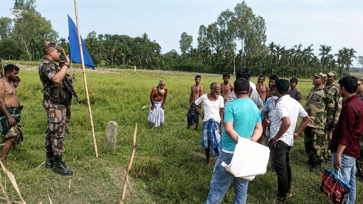 সীমান্তে বিএসএফের বেড়া নির্মাণের চেষ্টা ঘিরে উত্তেজনা, শান্তিপূর্ণ সমাধানের দাবি