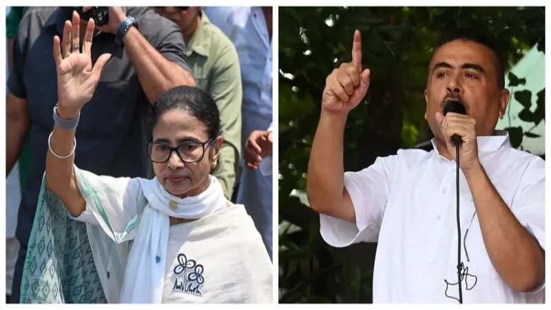 বিধানসভার নির্বাচনে আজ মমতা-শুভেন্দু লড়াই