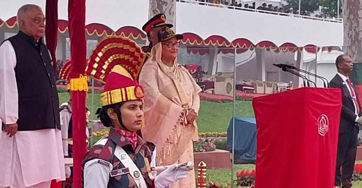 বিজিবি দিবসের অনুষ্ঠানে প্রধানমন্ত্রী