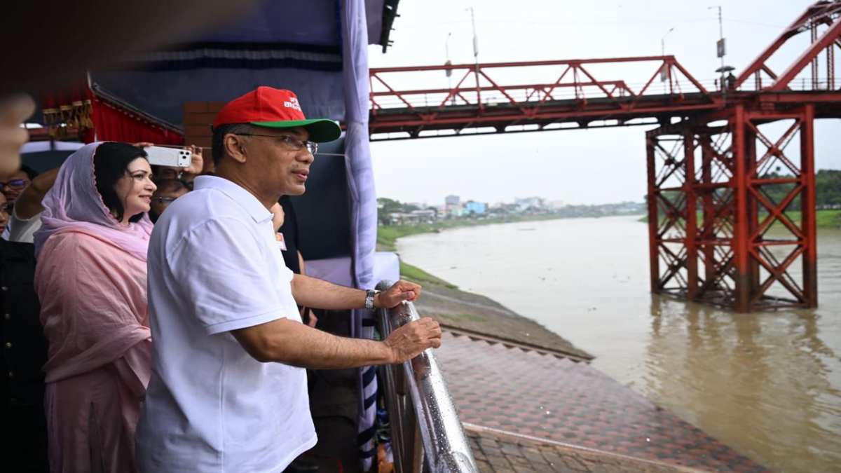 সুরমা তীরের সৌন্দর্যবর্ধন ও বন্যা নিয়ন্ত্রণ প্রকল্পের উদ্বোধন করলেন প্রধানমন্ত্রী