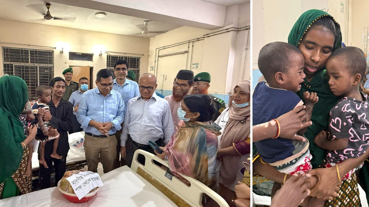হামে আক্রান্ত জমজ শিশু হাসান-হোসেনের পাশে প্রধানমন্ত্রী