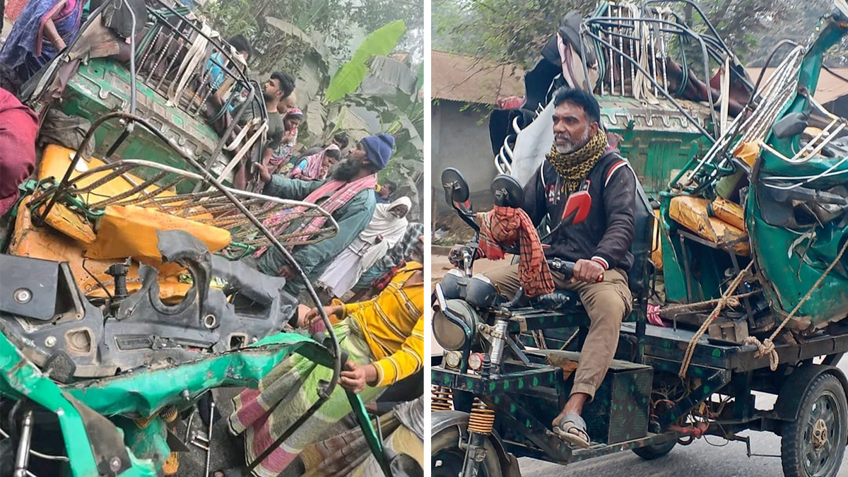 ঘন কুয়াশায় সিএনজি-ভটভটি সংঘর্ষ, নিহত ৩