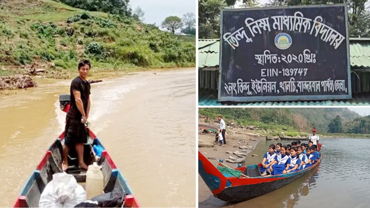সরকারি হলো নৌকা চালানো বান্দরবানের সেই প্রধান শিক্ষকের স্কুল