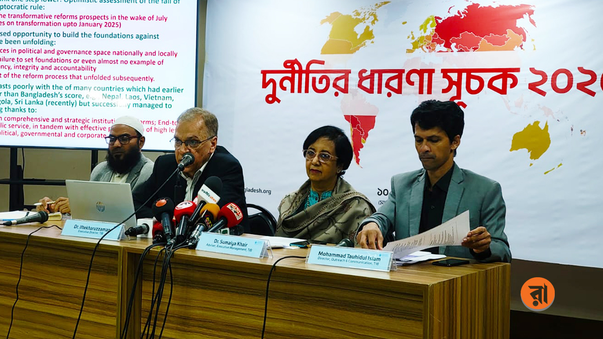 অন্তর্বর্তী সরকারের মেয়াদে দুর্নীতির ধারণা সূচকে ১ ধাপ অবনতি বাংলাদেশের