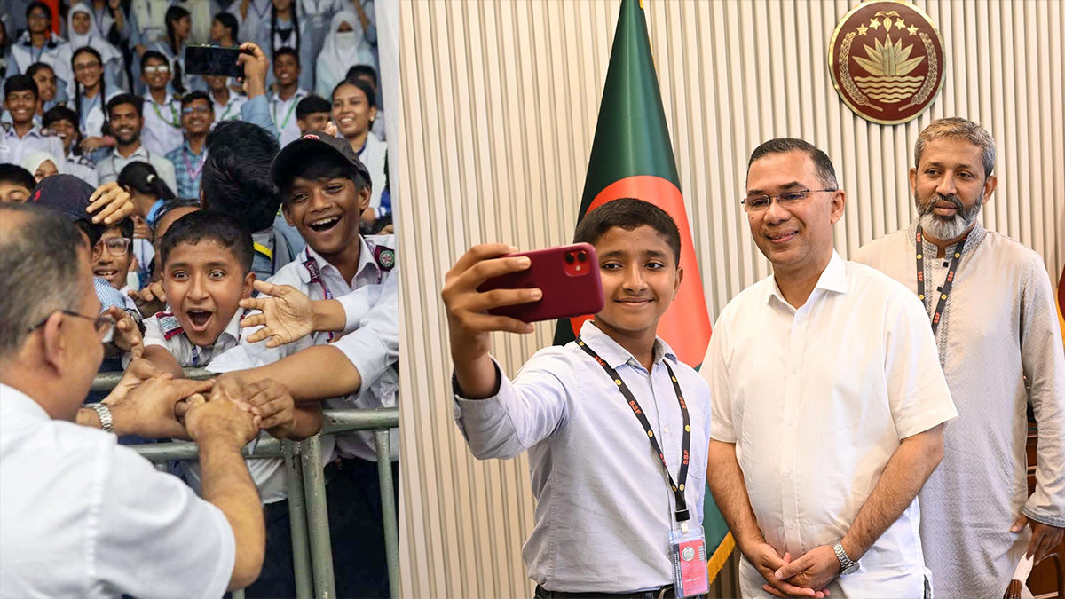 মাইলস্টোনে নিহত তাসনিয়ার ছোট ভাই তাহসিনের সঙ্গে সাক্ষাৎ করলেন প্রধানমন্ত্রী