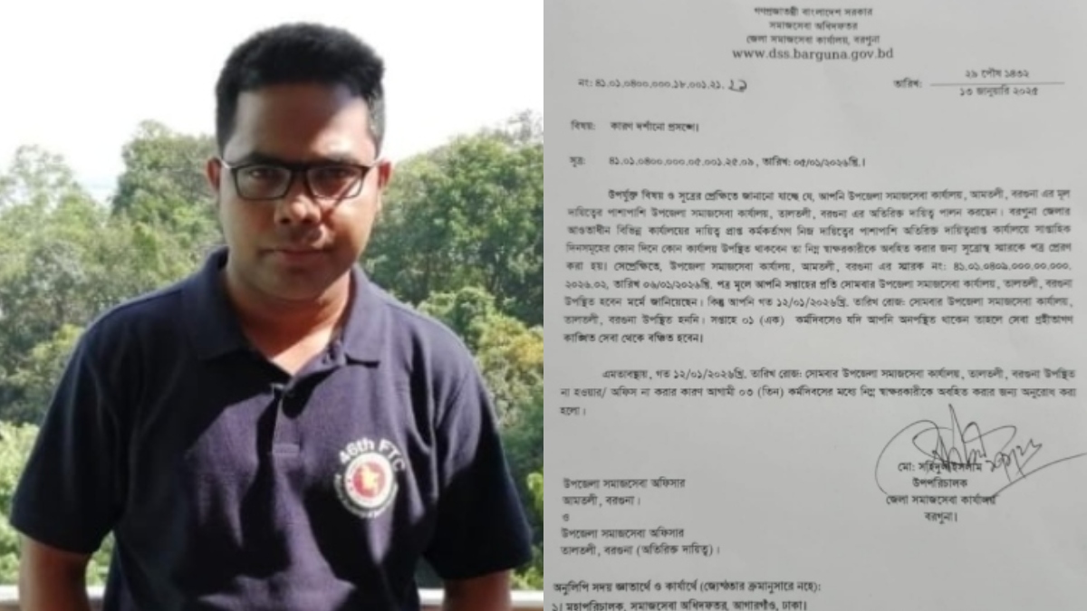 গণভোটের প্রচারে গিয়ে অফিসে অনুপস্থিত, সমাজসেবা কর্মকর্তাকে শোকজ