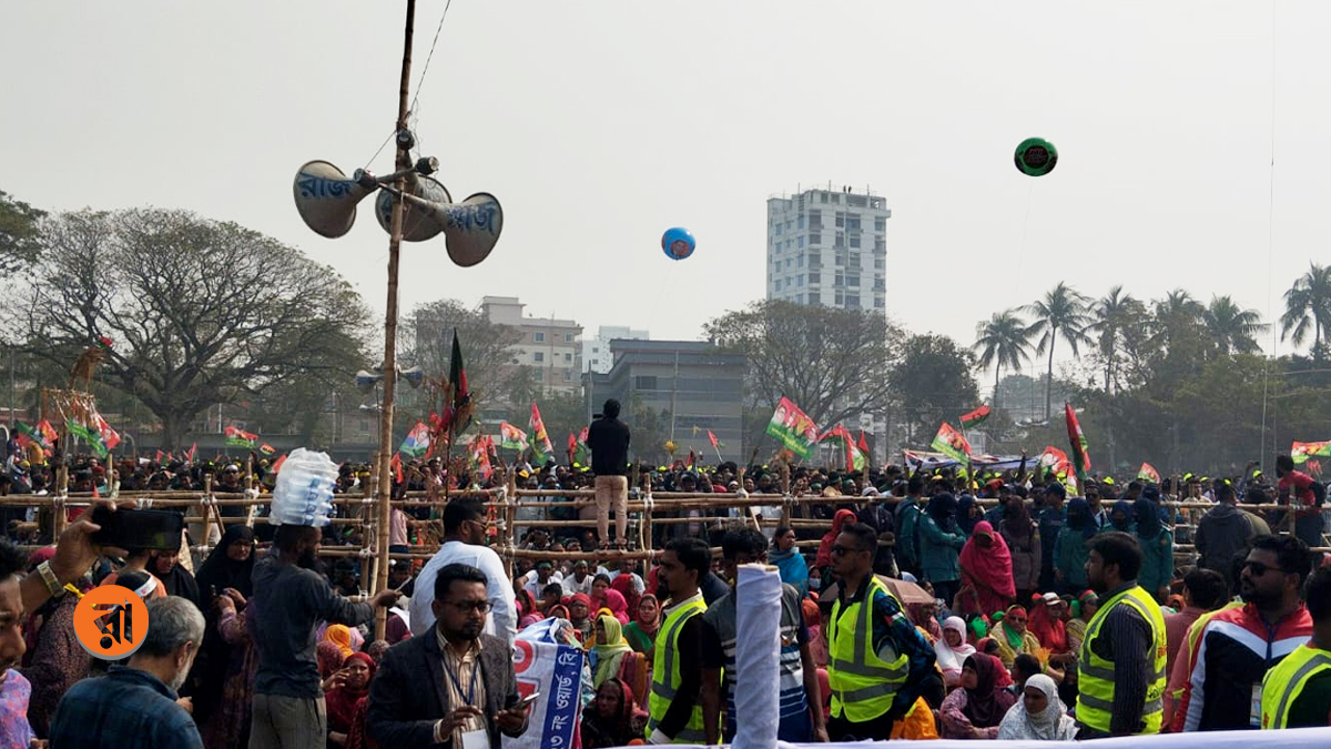 ২২ বছর পর রাজশাহীতে তারেক রহমান, জনসভাস্থলে জনসমুদ্র