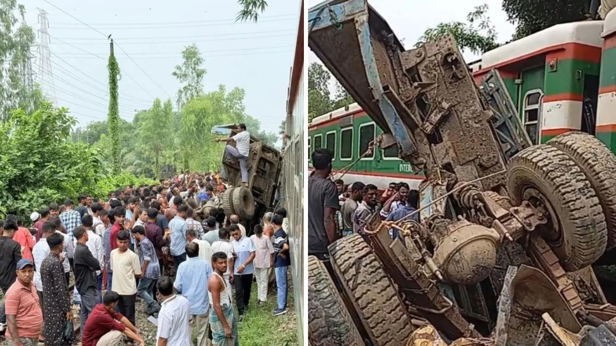 চট্টগ্রামে ট্রাকের সঙ্গে পাহাড়িকা এক্সপ্রেসের সংঘর্ষ, বড় দুর্ঘটনা থেকে রক্ষা