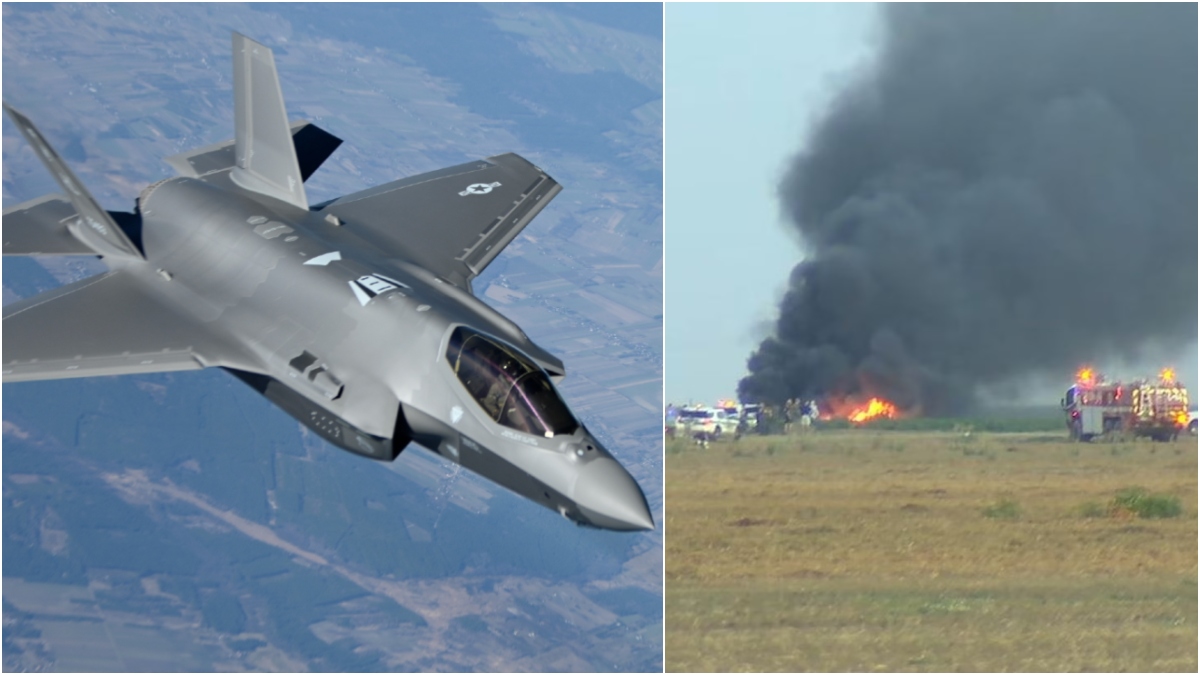 যুক্তরাষ্ট্রে অত্যাধুনিক যুদ্ধবিমান এফ-৩৫ বিধ্বস্ত, পাইলট আহত