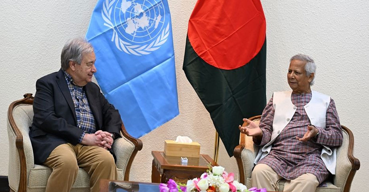 প্রধান উপদেষ্টার সঙ্গে বৈঠকে জাতিসংঘ মহাসচিব