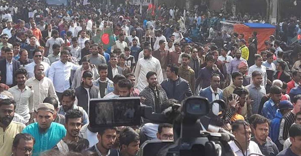 ভারতীয় দূতাবাস অভিমুখে বিএনপির পদযাত্রা