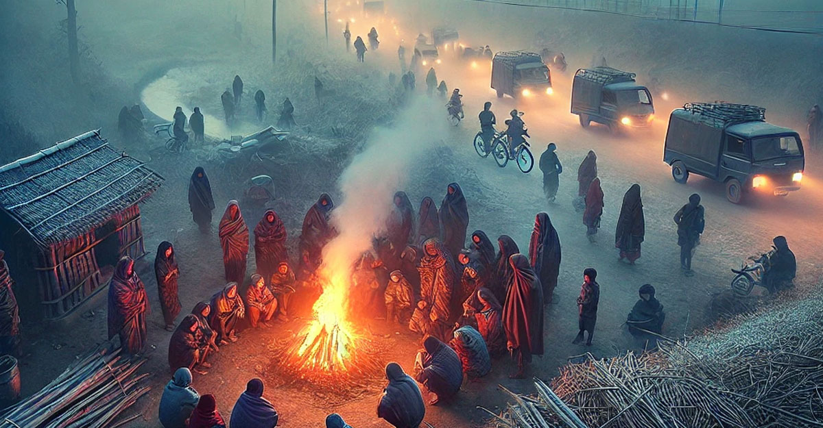 শীতের দাপটে জবুথবু জনজীবন