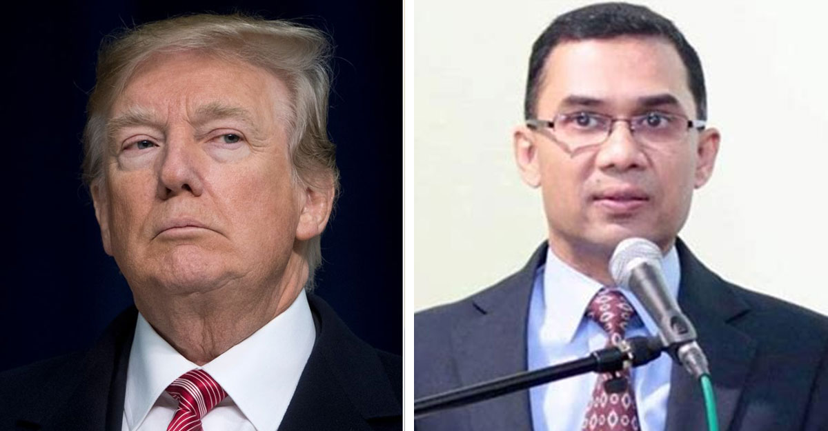 ট্রাম্পকে অভিনন্দন জানালেন তারেক রহমান