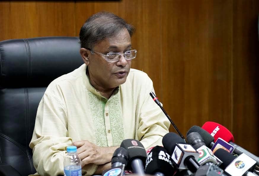 বিএনপির কর্মসূচি গাড়িতে আগুন দেয়া ছাড়া অন্য কোনো কিছু নয়: তথ্যমন্ত্রী