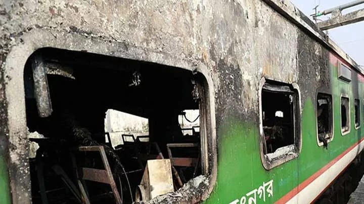 ট্রেনে আগুনের ঘটনায় মামলা