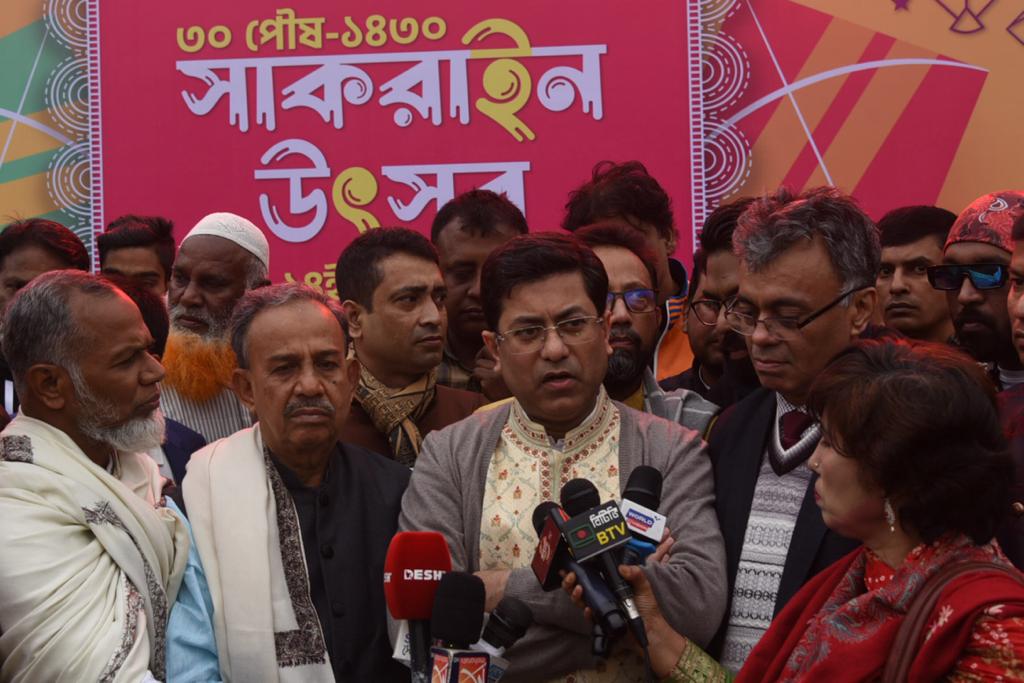 সাকরাইনের ঐতিহ্য নতুন প্রজন্মের মাঝে ছড়িয়ে দিতে চাই : তাপস