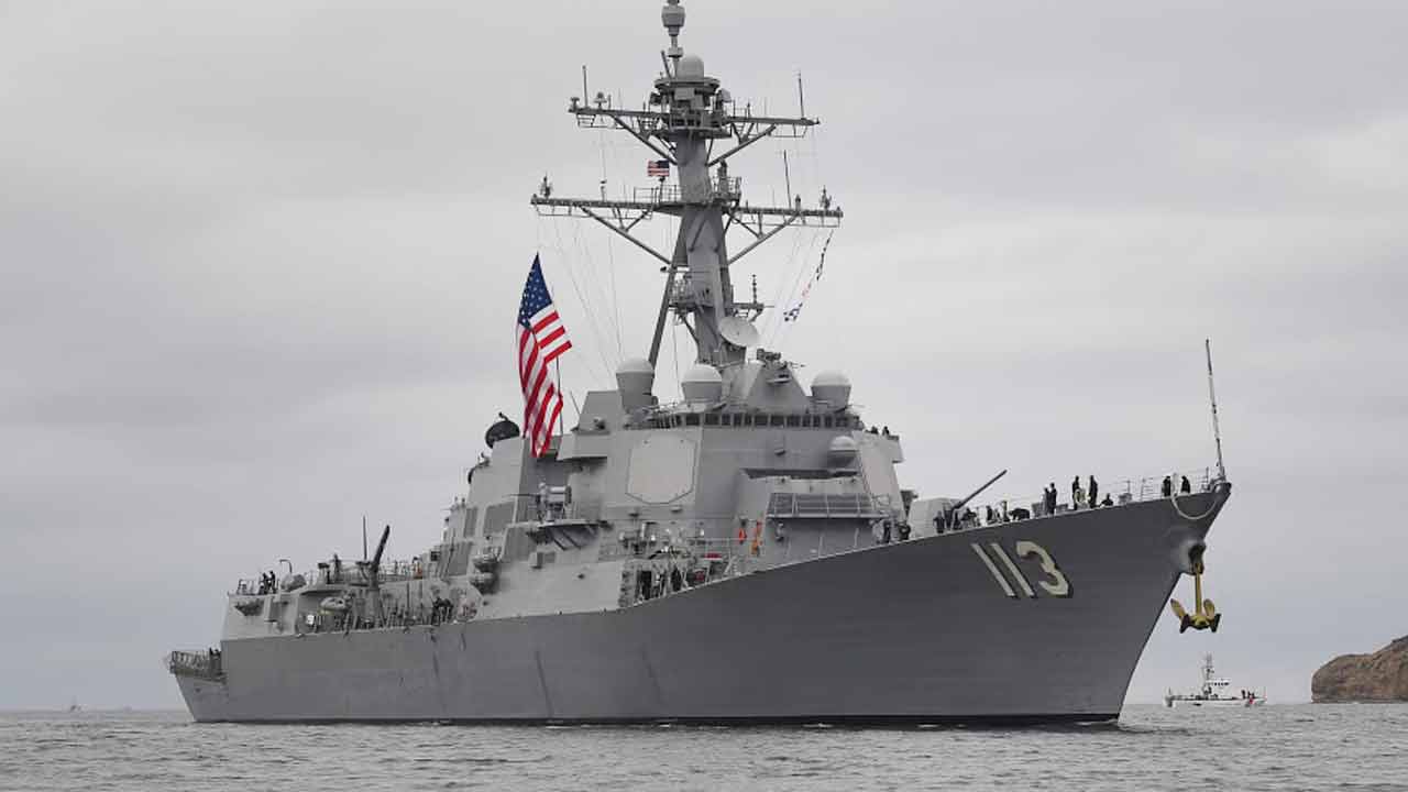 তাইওয়ান প্রণালীতে যুক্তরাষ্ট্রের যুদ্ধজাহাজ