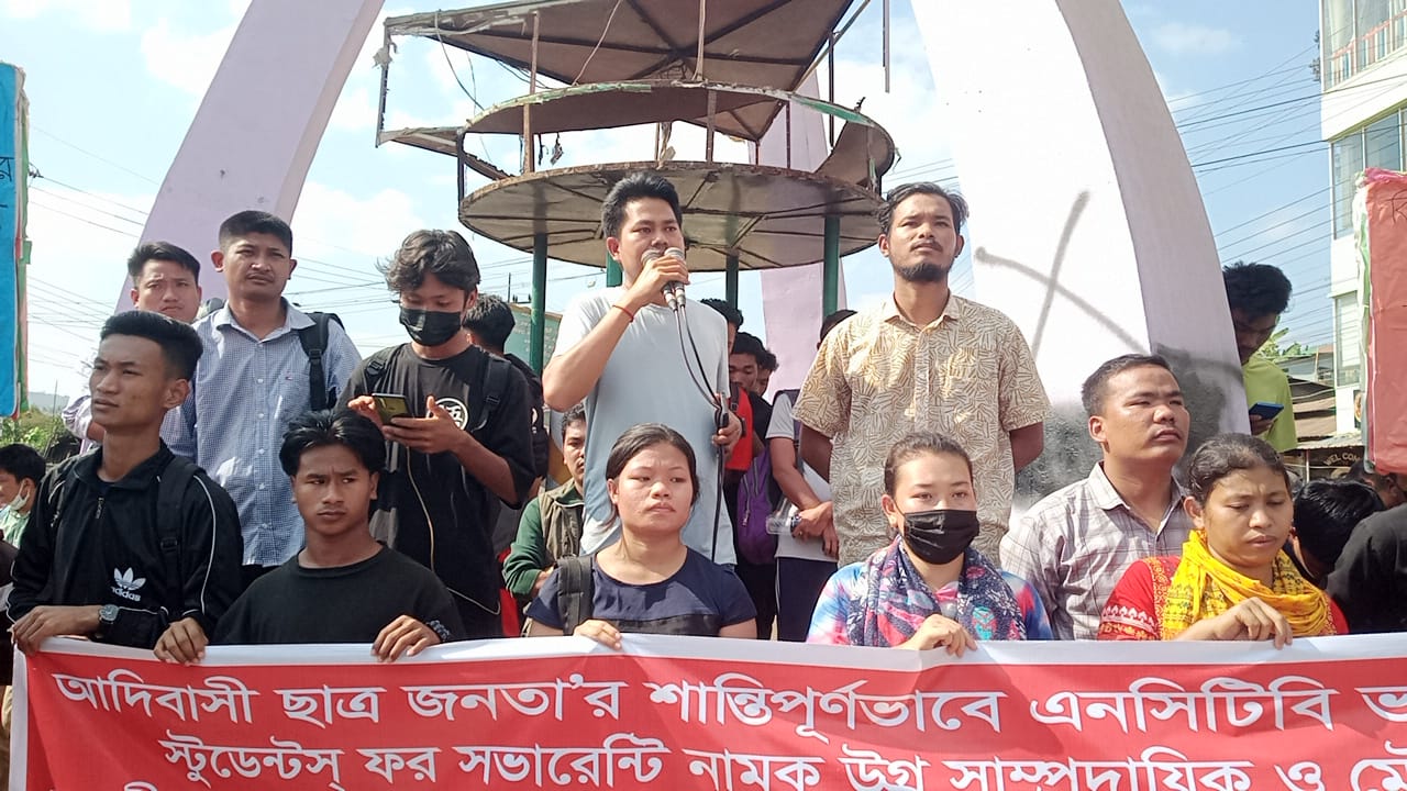 আদিবাসী শিক্ষার্থীদের ওপর হামলার ঘটনায় খাগড়াছড়িতে প্রতিবাদ