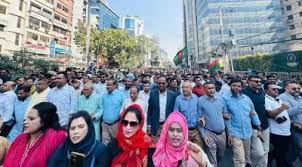 বাংলাদেশ মিশনে হামলার ঘটনায় বিএনপির মিছিল