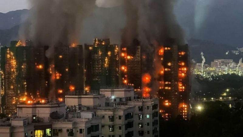 হংকংয়ে ভয়াবহ অগ্নিকাণ্ডে ৪৪ জনের মৃত্যু