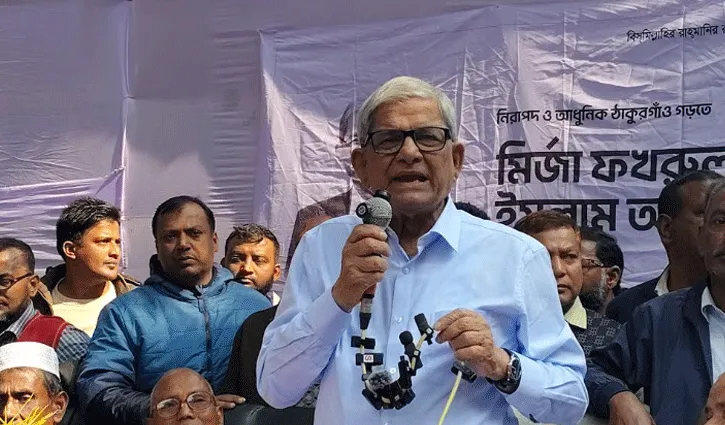 স্বাধীনতার বিরোধীরাই আজ দাঁড়িপাল্লায় ভোট চাইছে: মির্জা ফখরুল