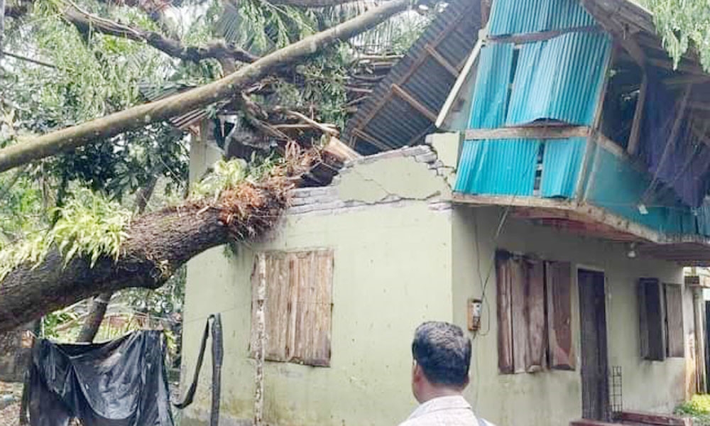 পিরোজপুরে কালবৈশাখী ঝড়ে লণ্ডভণ্ড ঘরবাড়ি, নিহত ১