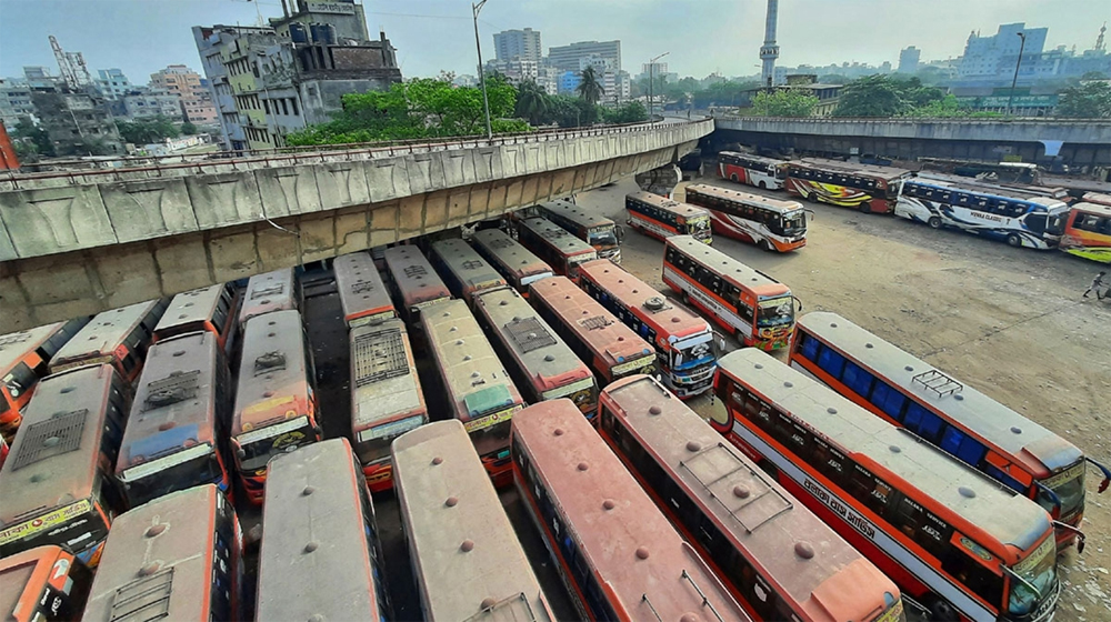 আন্তঃজেলা রুটে বাস চলাচল বন্ধ আজ