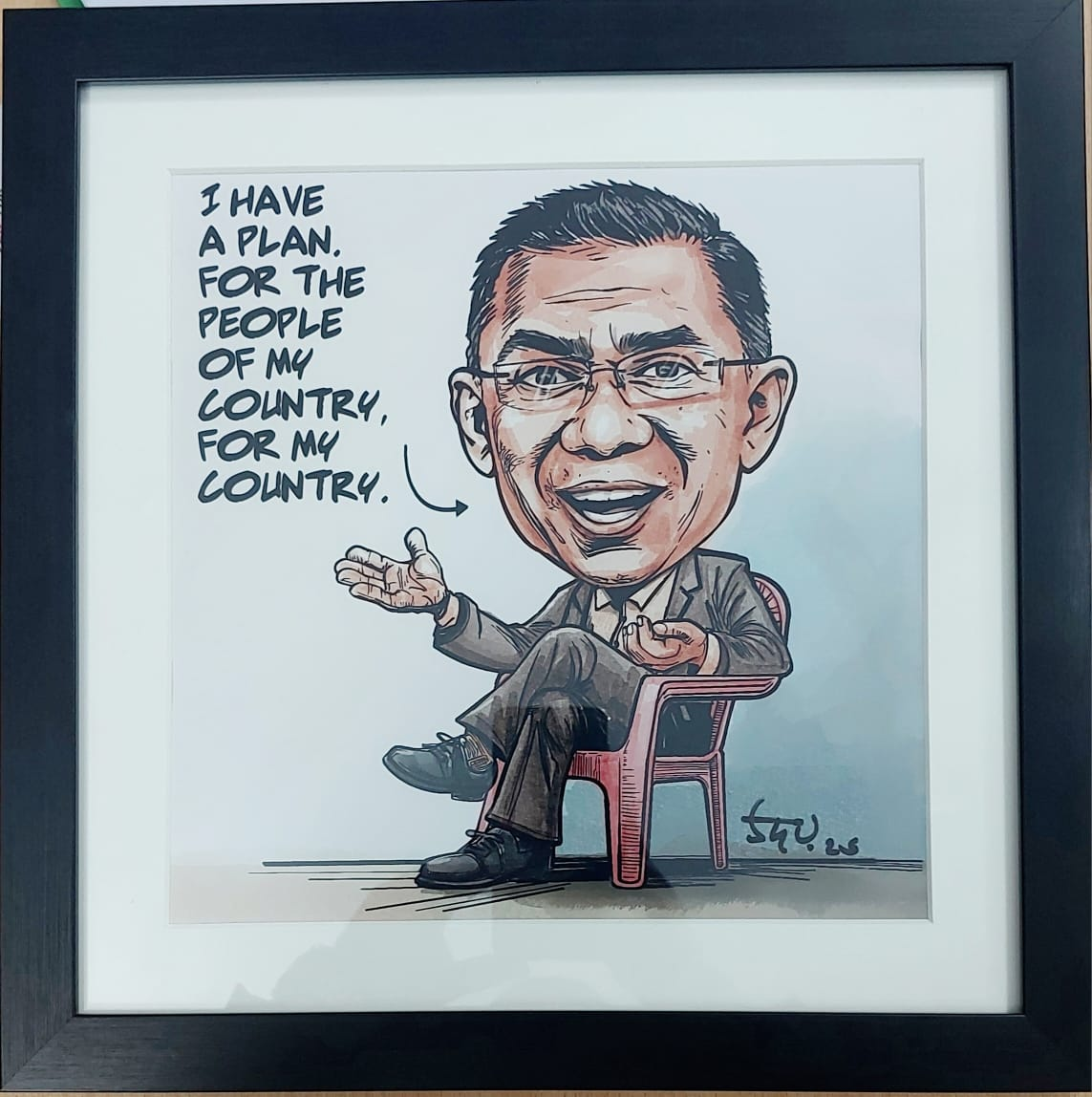 নিজের কার্টুন হাতে পেয়ে কার্টুনিস্টকে ধন্যবাদ জানালেন তারেক রহমান