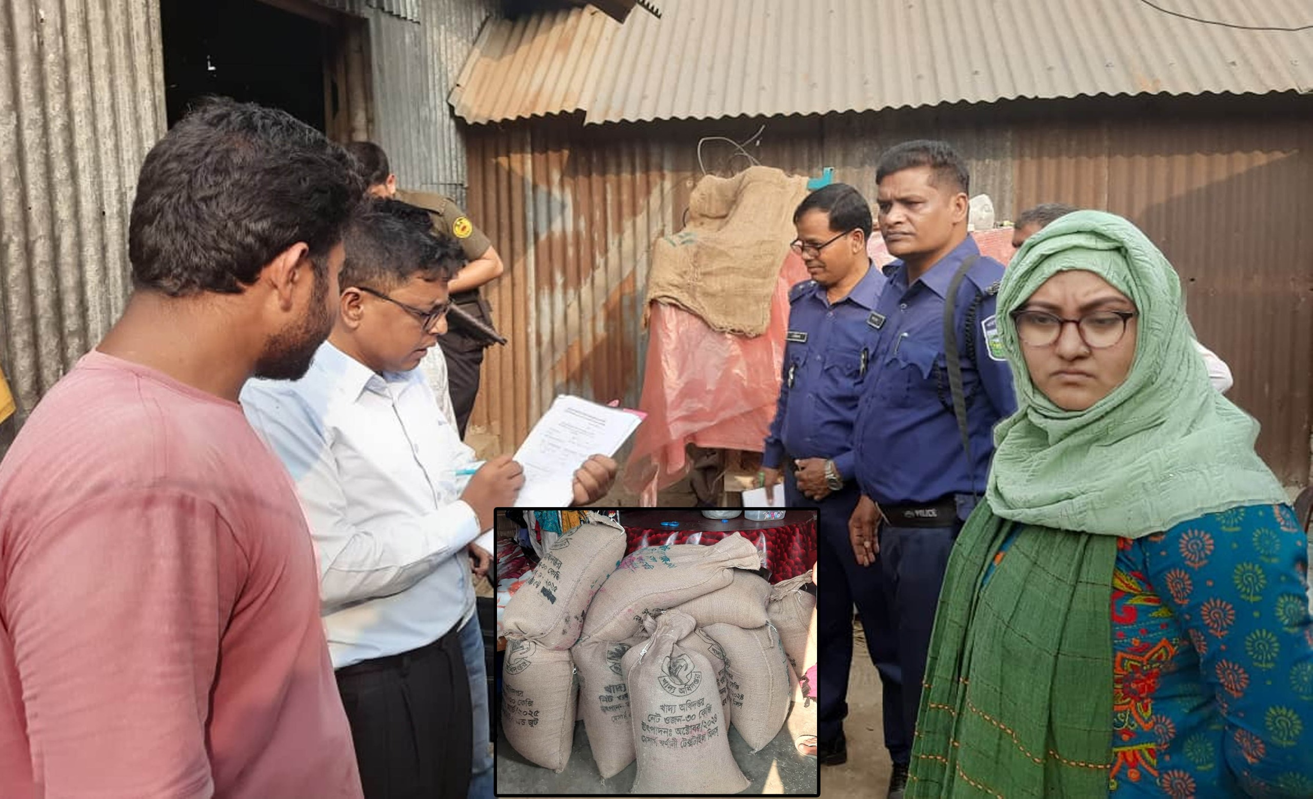 ঈশ্বরগঞ্জে খাদ্যবান্ধব কর্মসূচির ১৪ বস্তা চাল জব্দ