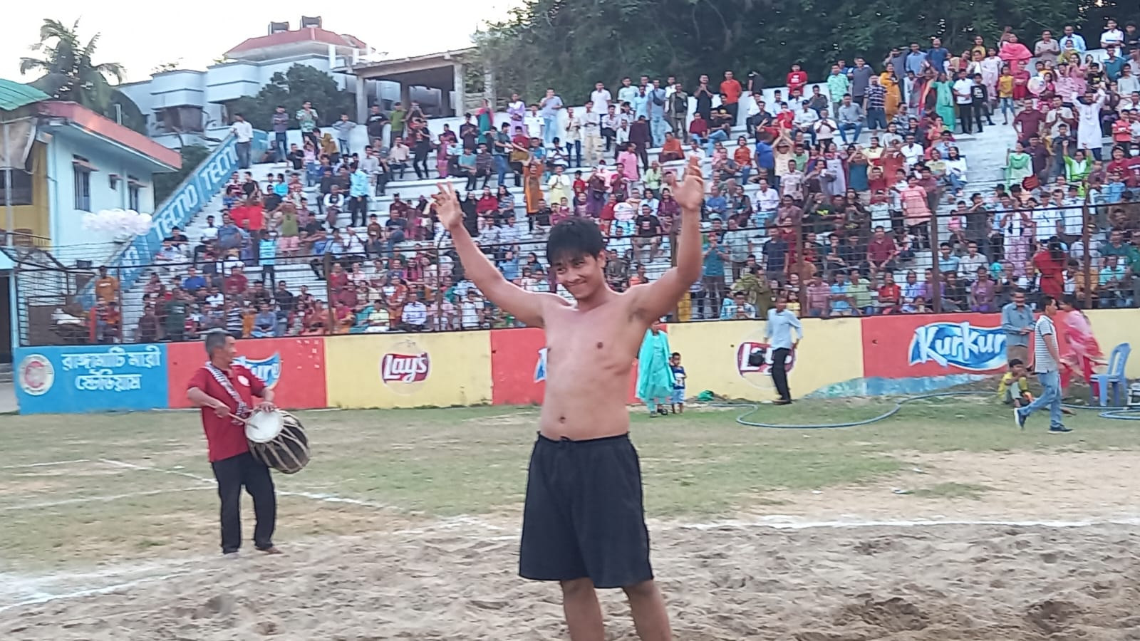 রাঙামাটির ঐতিহ্যবাহী বলিখেলায় চ্যাম্পিয়ন দীপু বলি