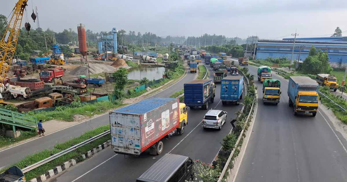 বঙ্গবন্ধু সেতু মহাসড়কে ১৩ কিলোমিটার যানজট
