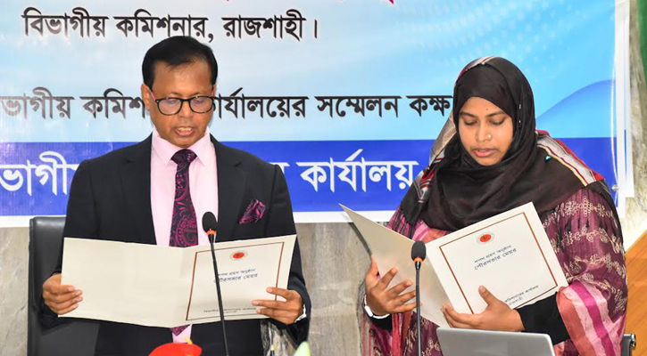 শপথ নিলেন কাটাখালী পৌরসভার মেয়র মিতু