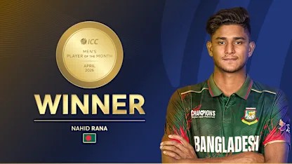 আইসিসির মাসসেরা ক্রিকেটার নাহিদ রানা