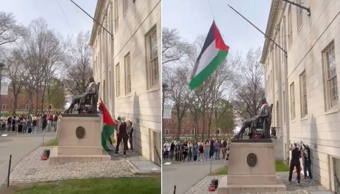 বিক্ষোভে উত্তাল যুক্তরাষ্ট্রের বিশ্ববিদ্যালয়গুলো, হার্ভার্ডে উড়ল ফিলিস্তিনি পতাকা