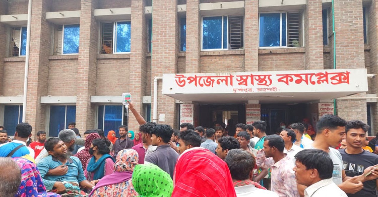 দুর্গাপুরে ইউপি চেয়ারম্যানের বাড়িতে হামলা-সংঘর্ষে নারী নিহত