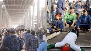 এবার রেললাইনে শুয়ে অবরোধ তিতুমীর শিক্ষার্থীদের