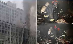 সচিবালয়ের ৭ নম্বর ভবনের ৬ থেকে ৯ তলা পুড়ে ছাই